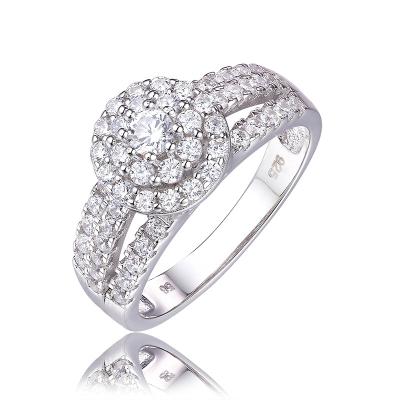 China 925 Sterling Silver FASHIONABLE Popular Luxury Ring White CZ Wedding Ring For Women for sale