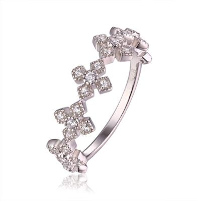 China Cute Ring S925 Sterling Silver Small Flower Ring Popular Simple Ring for sale