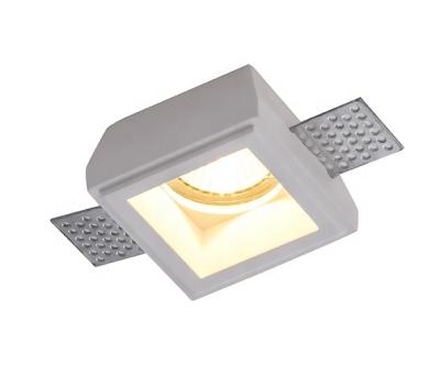 China New Modern Modern White Attractive Square Hour Ceiling Recessed Trimless Plaster GU10 Led Lamps Gypsum Downlight for sale