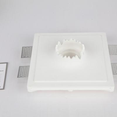 China Modern White Attractive Square HR Ceiling Recessed Trimless Plaster GU10 Led Lamps Gypsum Downlight for sale