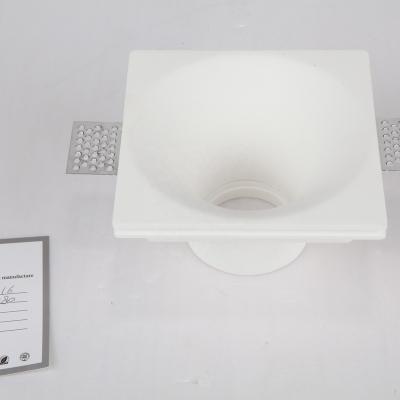 China Modern White Attractive Square HR Ceiling Recessed Trimless Plaster GU10 Led Lamps Gypsum Downlight for sale