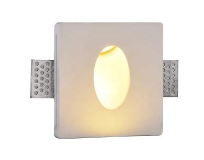 China Modern Modern Hour Square Amazon Decorative Gypsum Plaster Led Step Wall Light Sconce Recessed Stair Led Wall Lamp for sale
