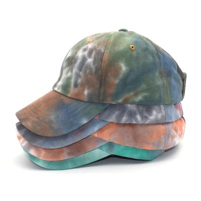 China New JOINT Tied Dyed Baseball Cap OE Fashionable Ponytail Peaked Outdoor Hat Spring And Summer Sun Hat for sale