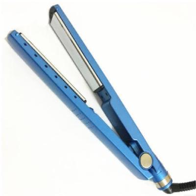 China Outdoor Blue Medium Titanium Straight Hair Splint Straightener Foreign Trade Flat Iron Splint Flat Iron for sale