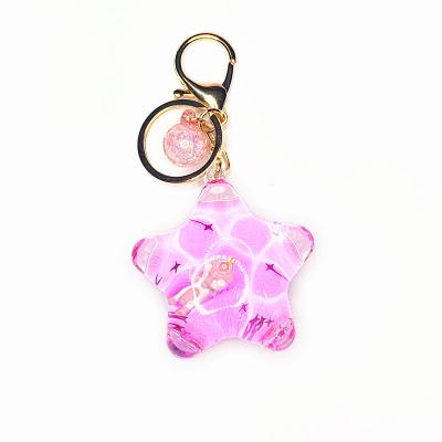 China Other Hot Sales Creative Oily Liquid Floating Quicksand Key Chain Car Key Chain Bag Pendant for sale