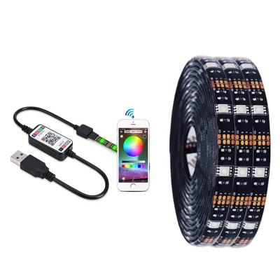 China Colorful Flexible USB LED Strip Light SMD 5050 RGB DC5V LED Tape Ribbon APP Waterproof TV Background Lighting for sale