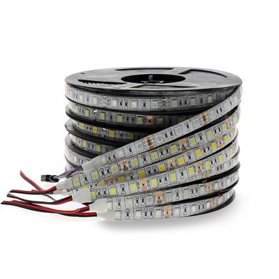 China Warehouse LED Flexible Strip Light 5050 DC12V 60LEDs/m LED Strip 5m/Roll RGB LED Lights Waterproof Led Lights Strip for sale