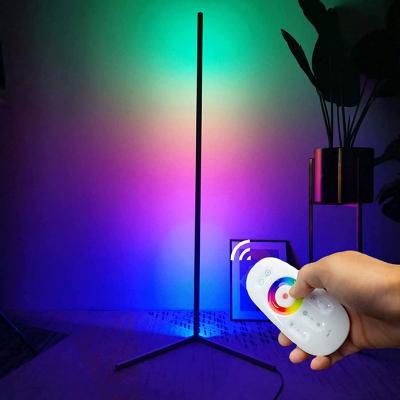 China Remote Modern Living Room Floor Light 142cm Colorful LED RGB Floor Lamps For Living Room Indoor Lighting Corner Lamp for sale