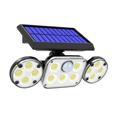 China Garden Pir Motion Sensor LED Outdoor Adjustable Angle 2400mAh Solar Wall Lamp for sale