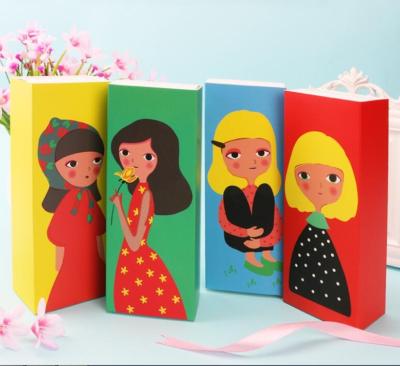 China New Materials Cartoon Girl Gift Paper Box Drawer Food Colorful Recycled Customizable Paper Cake Box for sale