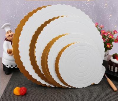 China Wholesale Recycled Materials Food Grade Cake Wrapping Size 4 6 8 10 12 Round Foil Gold Foil Gold Foil Cake Stand Mini Cake Stand Square Panels for sale