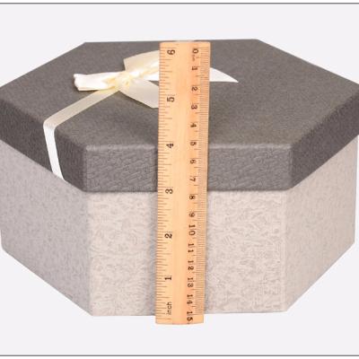 China Recycled Materials Wholesale Ribbon Decorated Cardboard Boxes For Gift for sale