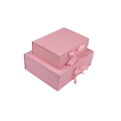 China Four Color Cardboard Paper Foldable Collapsible Magnetic Packaging Ribbon Boxes Gifts for sale