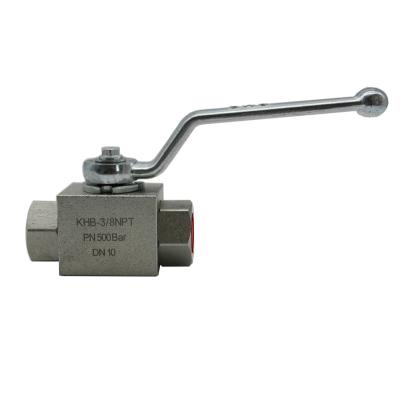 China General Made In China Ningbo Factory KHB-3/8NPT 7250PSI High Pressure Shutoff Hydraulic Ball Valve 3/8