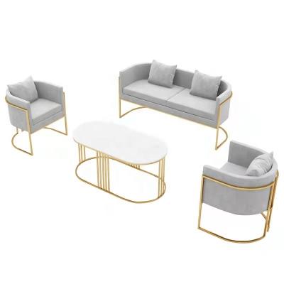 China Nordic minimalist furniture modular sofa light luxury sofa chair simple modern shelter reception chair combination for sale