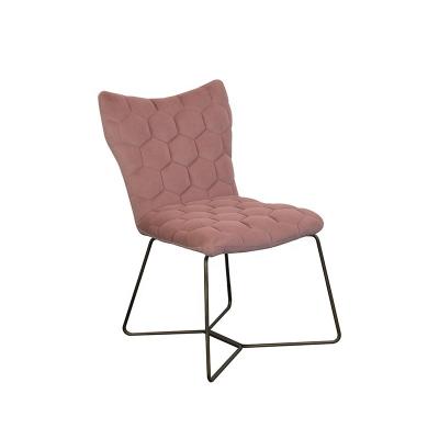 China Modern Designer Velvet Lounge Furniture Dining /Living Room Chair / Fabric Room Comfort Leisure Furniture With Metal Legs for sale