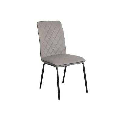 China Modern Home Dining Chairs Velvet / Fabric Metal Legs Home Living Room Chairs Upholstered Side Chairs With Soft Velvet Seat Back for sale