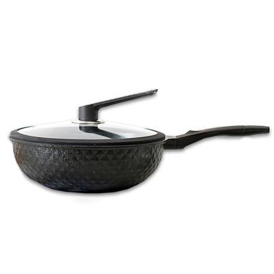 China Flat Bottom Viable Coated Wok for Electric Induction and Gas Stove Cooking for sale