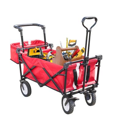 China Durable Mini Camping Wagon Folding Cart Beach Carts Foldable Outdoor Utillty Wagon for sale