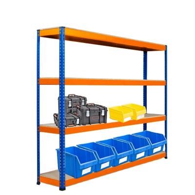 China Corrosion Protection Heavy Duty 4 Tier System Organizer Warehouse Storage Rack Shelf for sale