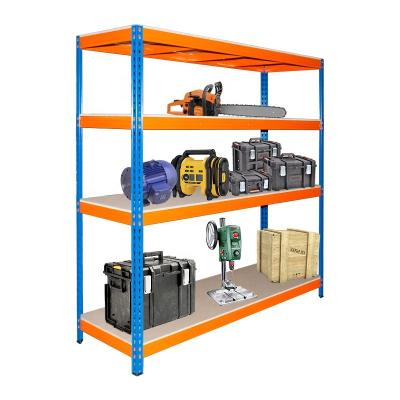 China Corrosion Protection 2 Bays 5 Tiers Heavy Duty Racking Unit Metal Garage Shelving Steel Shelving for sale