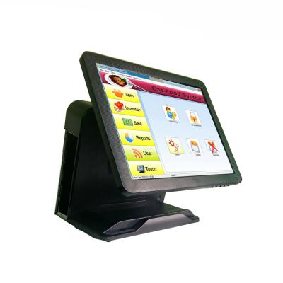 China 15'' touch screen all in one PC system/cash register/cashier POS machine With Customer Display for sale