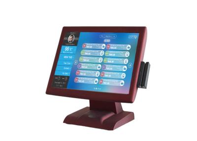 China All In One 15 Inch Pos Point Of Sale System Touch Screen LCD Build In VFD Customer Display for sale