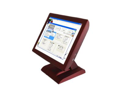 China Fanless AIO POS Touch Screen Monitor High Brightness 15 Inch Red Color for sale