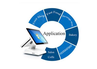 Китай ПОС Виндовс 10 ПОС двойного экрана настольного компьютера системы ПОС 15 дюймов неразъемный с дешевой ценой продается