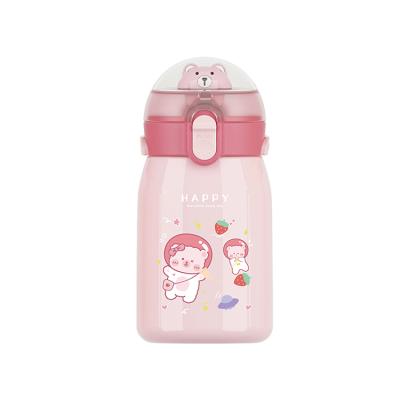 China Stocked Kids Sublimation Water Bottle Insulated Stainless Steel With Straw for sale