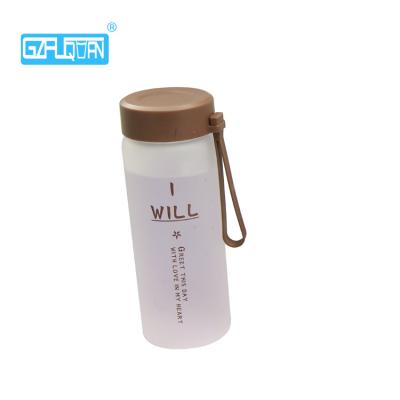 China Korean Style Fancy Stocked Glass Drinking Water Bottle With Popular Logo for sale