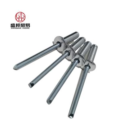 China Large Dome Carbon Steel/Aluminum Factory Price Industry Factory Price Aluminum Blind Rivet Open Type Blind Rivet DIN7337 for sale