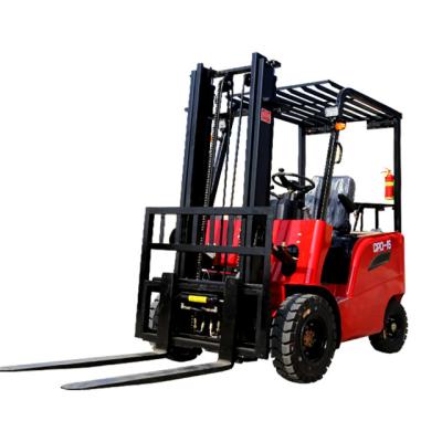 China Building Material Stores DONGWANG Forklift 2 Ton 3 Ton 5 Ton 3 Wheel 4 Wheel Lithium Battery Forklifts With Solid Tire for sale