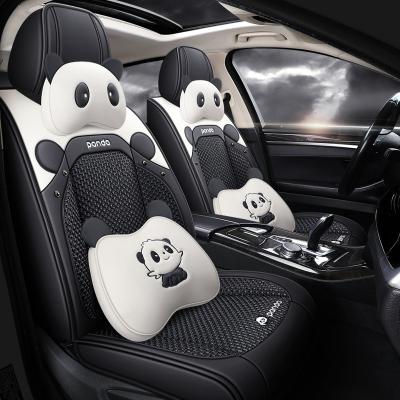 China Cute/Cartoon Car Seat Covers With Waterproof Leather,Vehicle Cushion Cover For Cars SUV Sedan Pickup Truck Universal Fit Set For Most Cars for sale