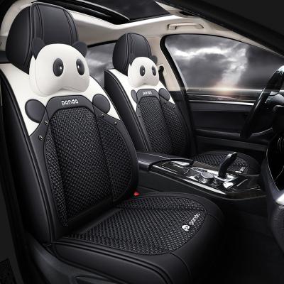 China Full Set Cute/Cartoon Waterproof Nappa Leather Auto Seat Protectors, Universal Fit For Most Sedans SUV Pickup Truck for sale