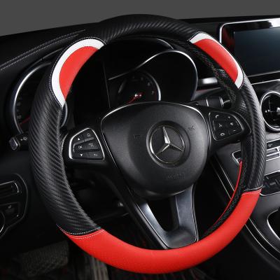 China Universal Breathable Auto Girly Car Wheel Cover Cute Leather Steering Wheel Cover Cute Cartoon 15 Inch for sale