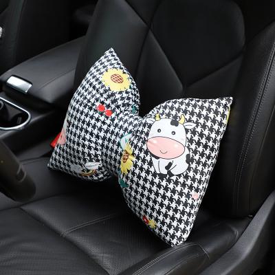 China Cute Automotive Lumbar Support Pillow Relieve Pain Car Waist Cushion Driver Back Cushion Car Lumbar Back Support for sale