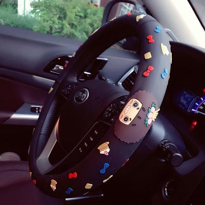 China Four Seasons General Motors Cartoon And Summer Anti Grip Cover Car Cute Cartoon Spring Steering Wheel Wear-resistant Cover Device for sale