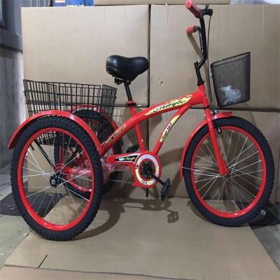 China Ride On 20inch Toy Kid Tricycle For 8-12 Years Old Kids With Three Steel Rims And Wheels Steel Basket Fenders for sale