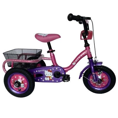 China 2022 Luxury New Type Dummy Three Wheels Design Pink Girl Tricycle With Trolley And Plate for sale