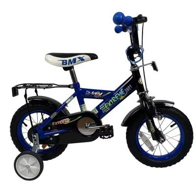 China Hot Sale 2022 New Design Kids Bike Luxury BMX Steel Frame With Rear Carrier 12 Foot Brake 14inch Ride On Toy For Boy Children Bike for sale