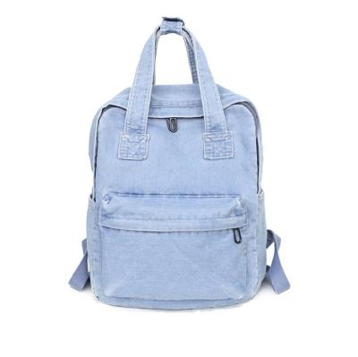 China Softback Fashion Jeans Women Backpack Single Function Denim Fabric Vintage Backpack for sale