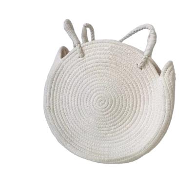 China Embroidery Ties Summer Travel Boho Circle Cotton Rope Shoulder Bag Fashion Women Handwoven Moroccan Straw Beach Bag Moroccan for sale