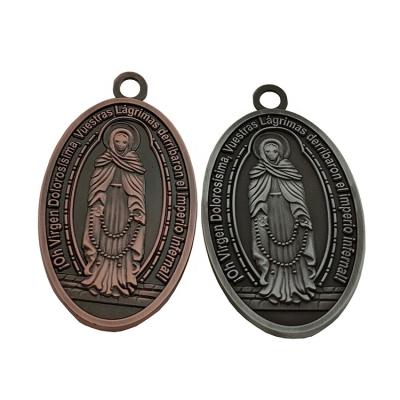 China Antique Custom Catholic Religious Metal Virgin Mary St Benedict Medals Manufacturers From Europe for sale