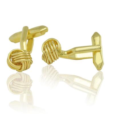 China Custom Gold Metal Knot Cufflinks for sale