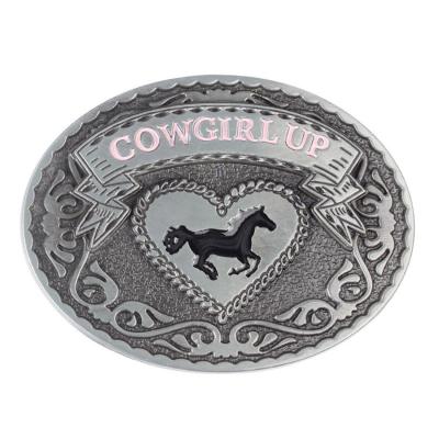 China Western Cowboy Cowgirl Belt Buckle Wholesale Vintage Metal Mens Belt Buckle for sale