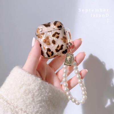 China For 3D Earbuds Soft Shell Leopard Chain Bracelet Wireless Headphone BT Case For Apple AirPods 1 Cover 2 For Airpods Pro Box for sale