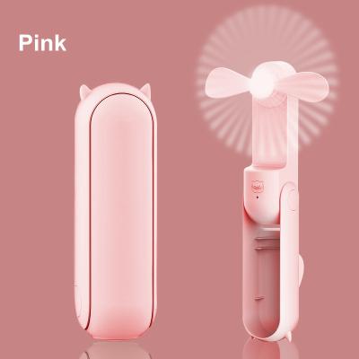 China Mini Fan Portable Fan 1500mAh Quiet Foldable USB Charging Durable Handheld No Fan With Power Bank Air Cooler for sale