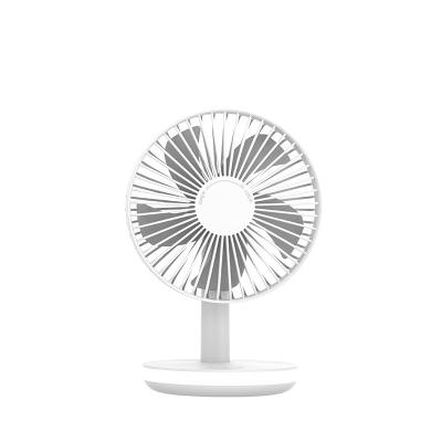 China No DC 5V Household Table Fan USB Recharge 3 Speed ​​Adjustable Mini Deaktop Wireless Battery Silent Air Cooling Fan With LED Lamp for sale