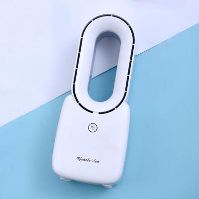 China Mini Fan Office Desktop Portable Wind Power Bedside Rechargeable Ultra-quiet Air Cooler Dormitory Leafless LED Indicator Usb Fan Small Large for sale